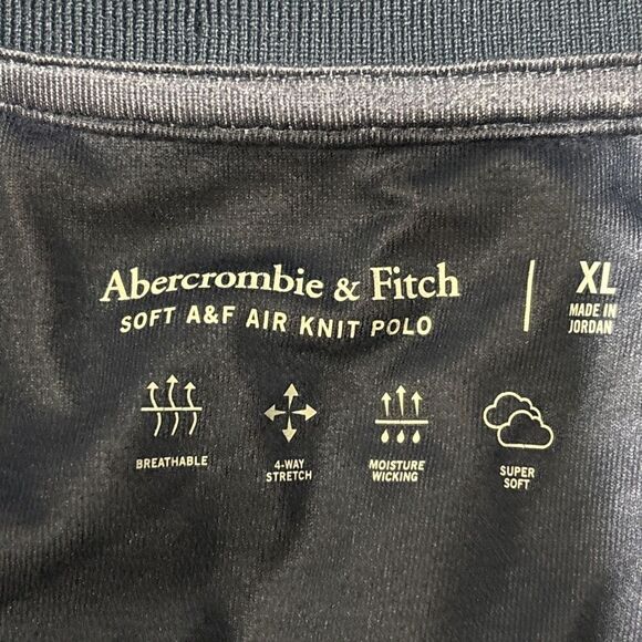 Abercrombie & Fitch Soft A&F Air Knit Super Soft Polo Men's Size XL Blue Floral - Picture 12 of 13